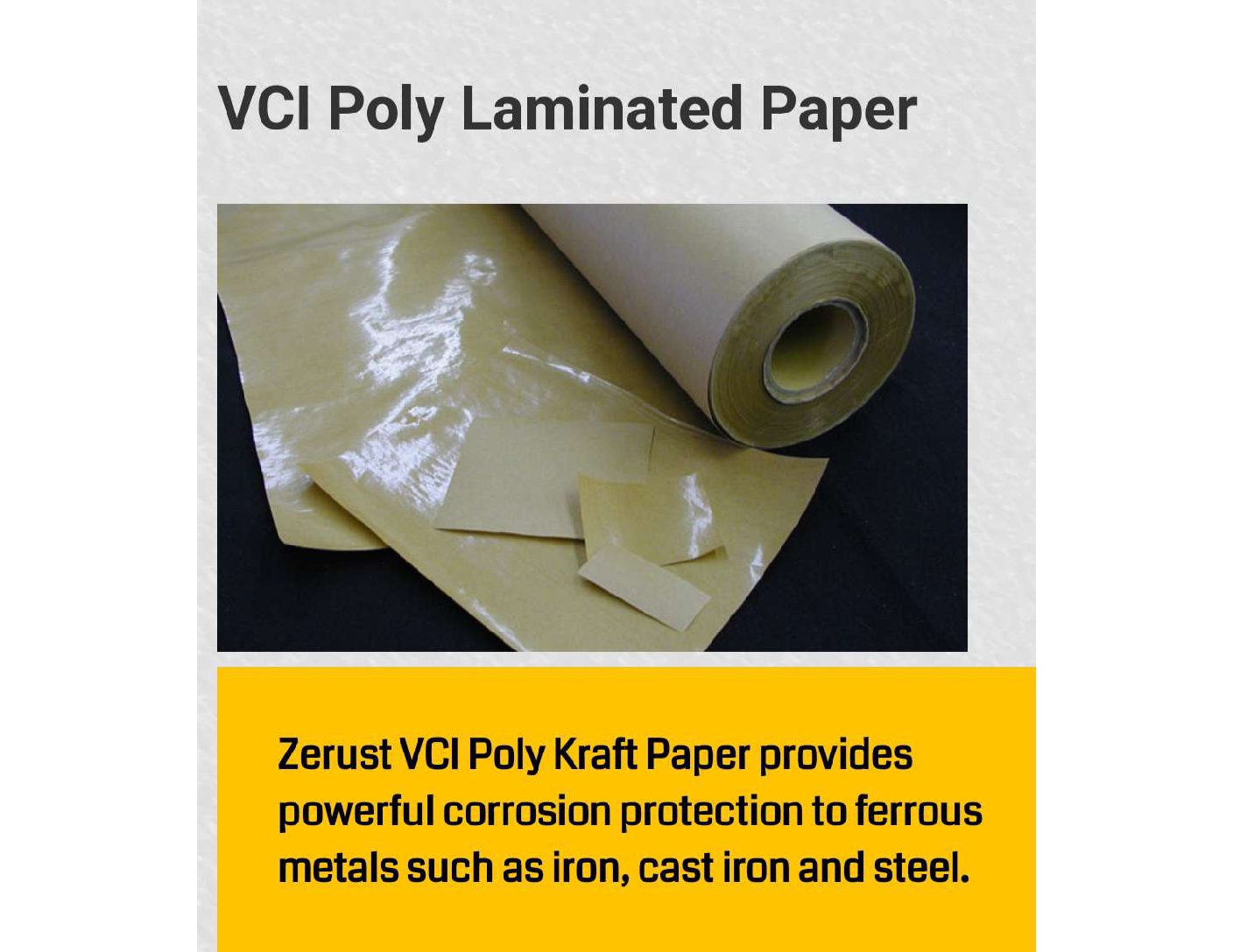 VCI Poly Laminated Paper Corrosion Protection