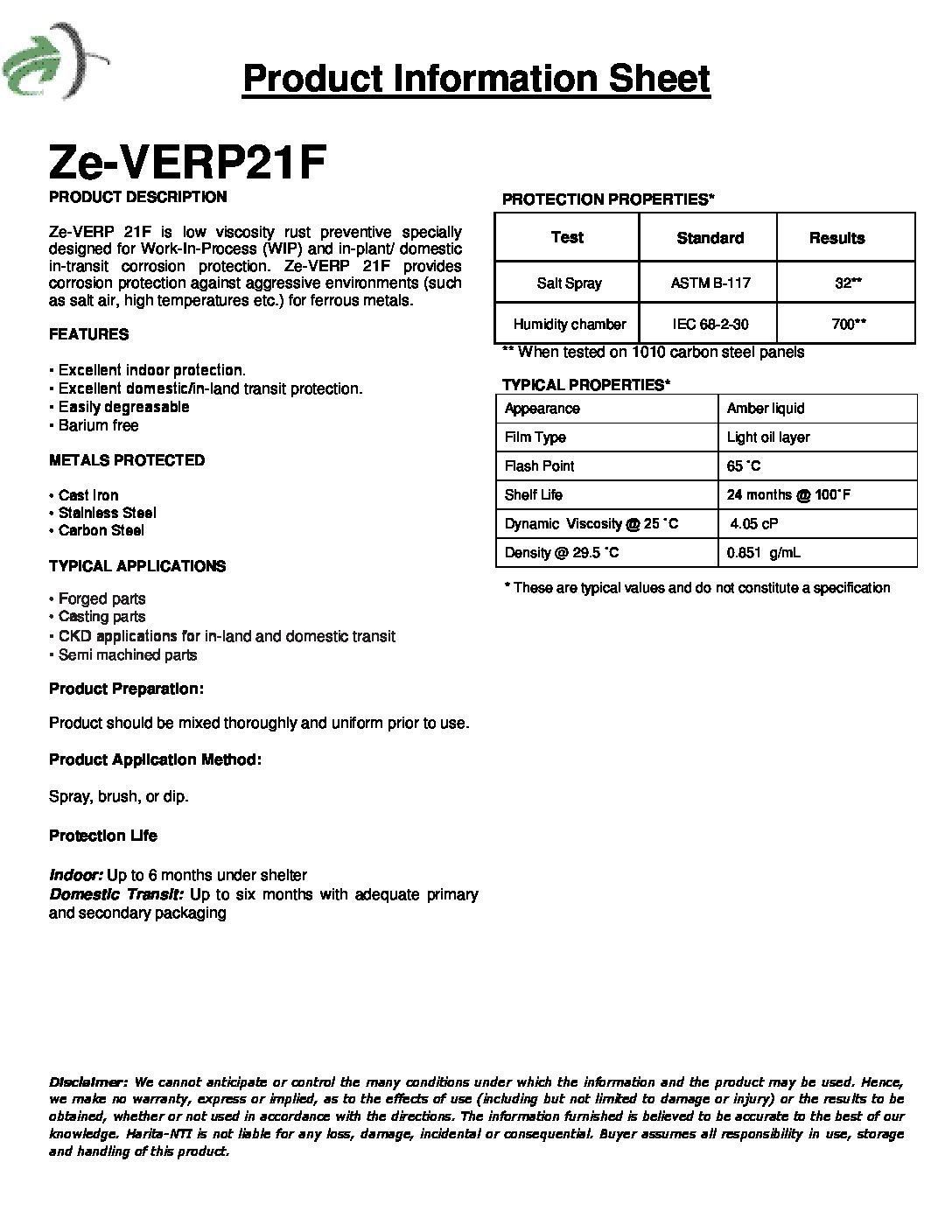 Ze-VERP 21F Rust Preventive
